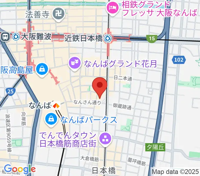 松本楽器M&Gピアノサービスセンターの地図