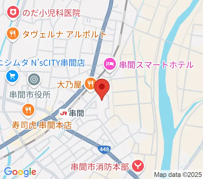 串間市文化会館の地図