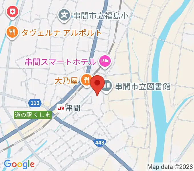 串間市文化会館の地図
