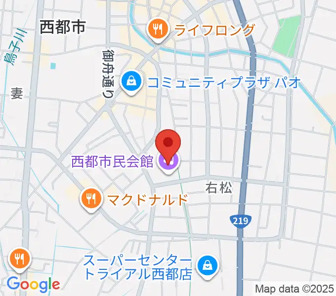 西都市民会館の地図