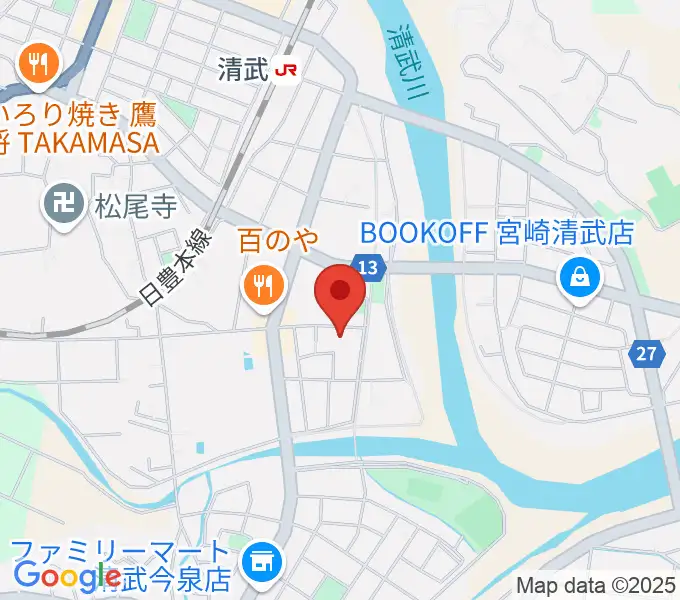 宮崎市清武文化会館の地図