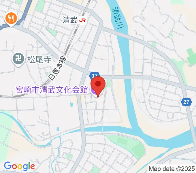 宮崎市清武文化会館の地図