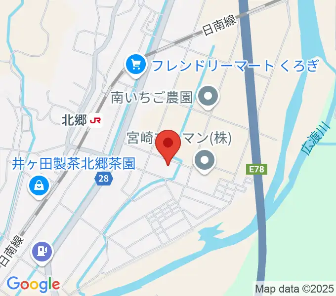 日南市北郷ふれあい交流センターの地図