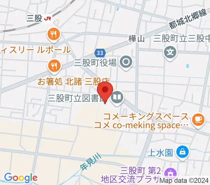 三股町立文化会館の地図