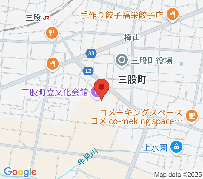三股町立文化会館の地図