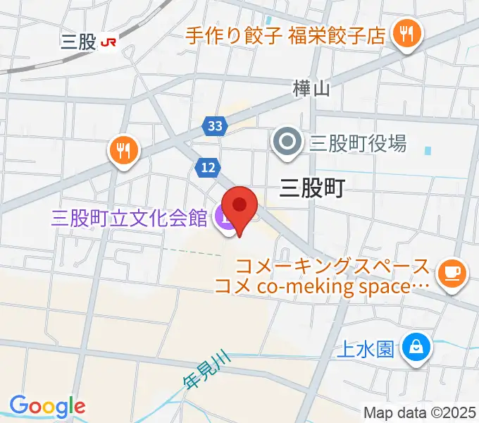 三股町立文化会館の地図