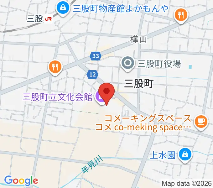 三股町立文化会館の地図