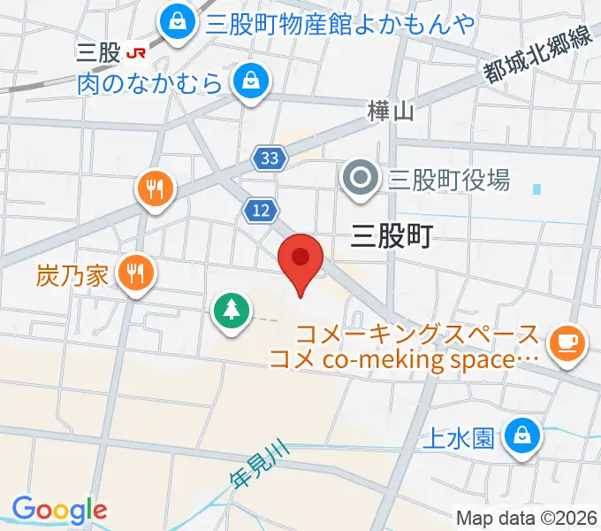 三股町立文化会館の地図
