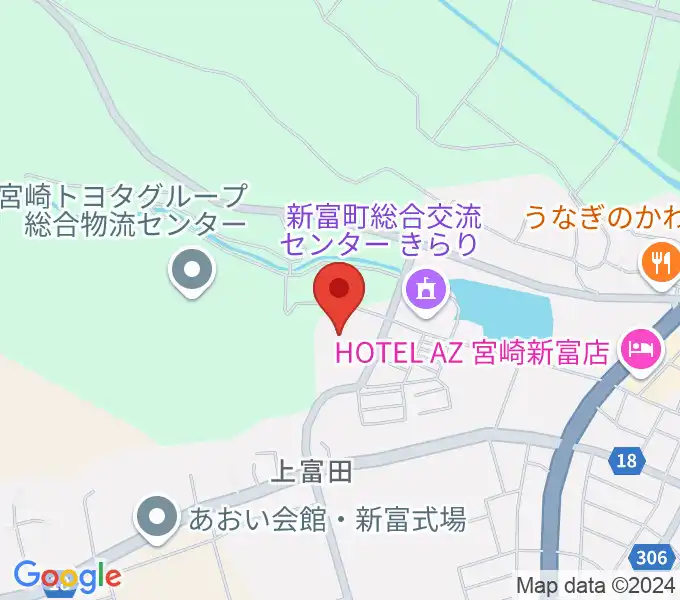 新富町文化会館の地図