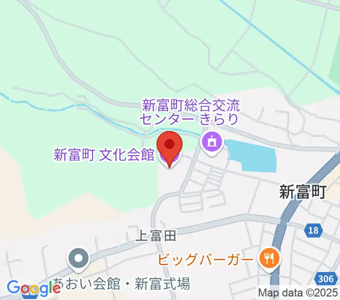 新富町文化会館の地図