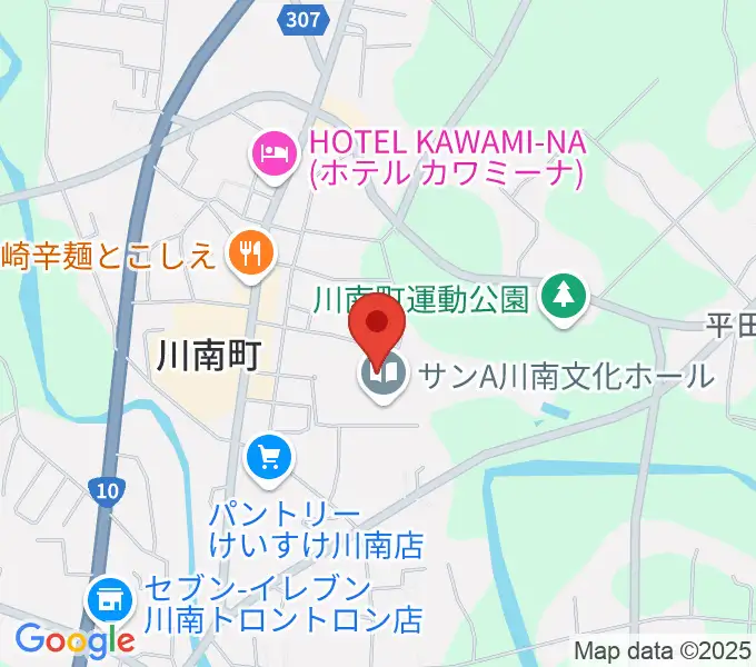 サンＡ川南文化ホールの地図
