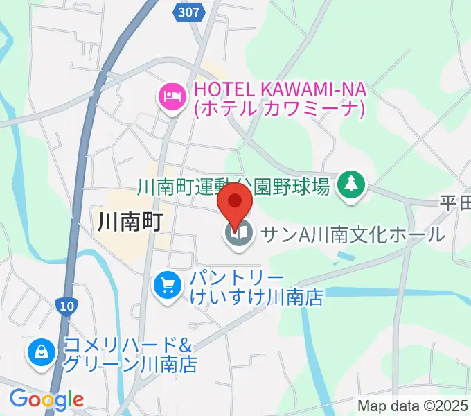 サンＡ川南文化ホールの地図