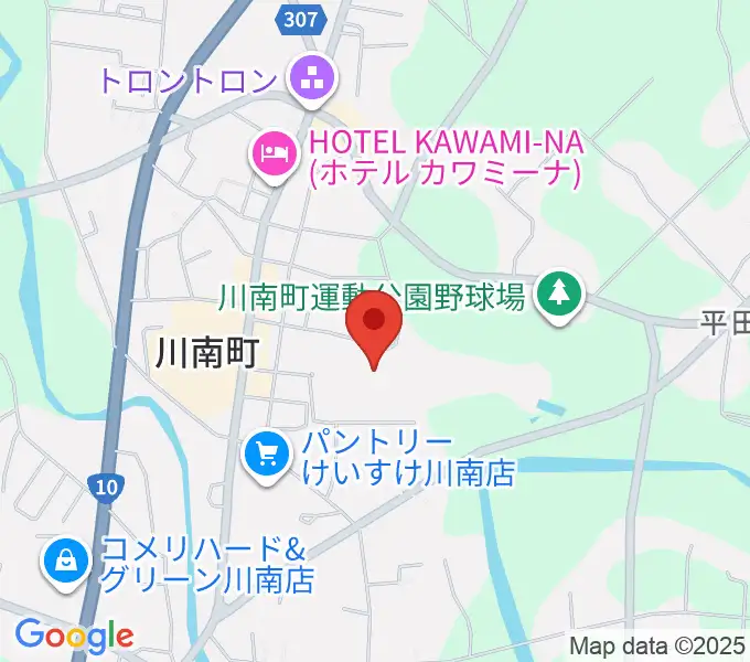 サンA川南文化ホールの地図