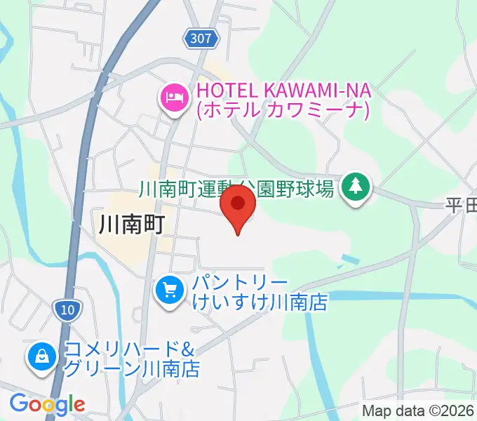 サンＡ川南文化ホールの地図