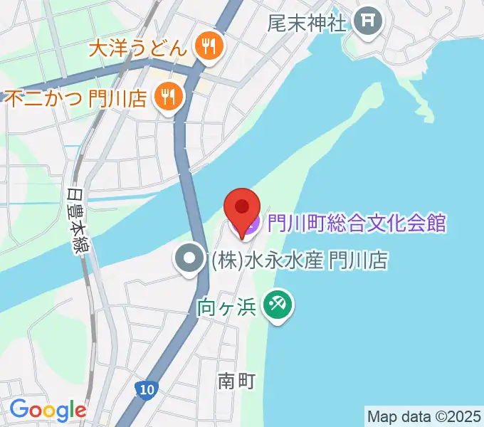 門川町総合文化会館の地図