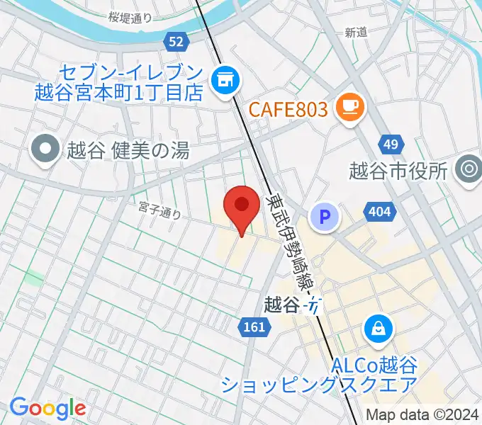 越谷Memphisの地図