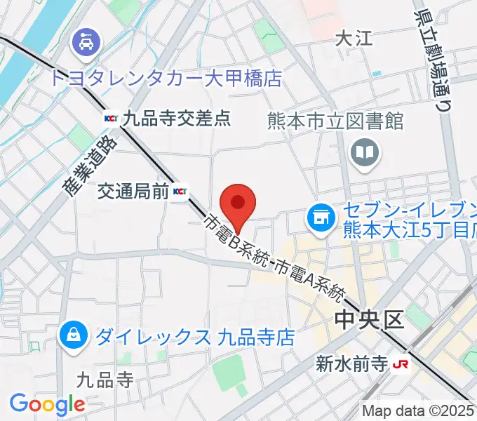 セブンカラーズアーティスト熊本校の地図