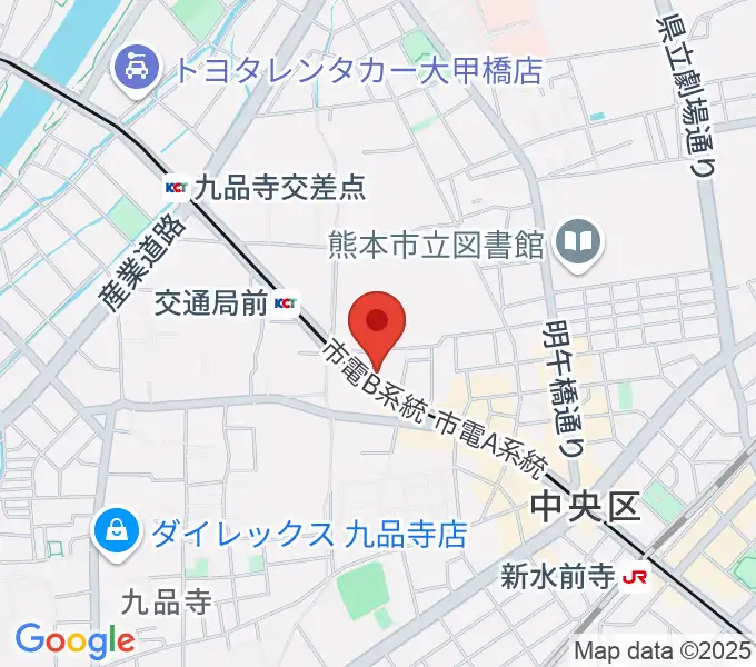 セブンカラーズアーティスト熊本校の地図