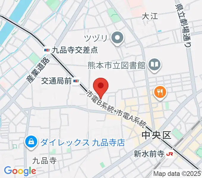 セブンカラーズアーティスト熊本校の地図