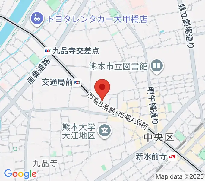 セブンカラーズアーティスト熊本校の地図