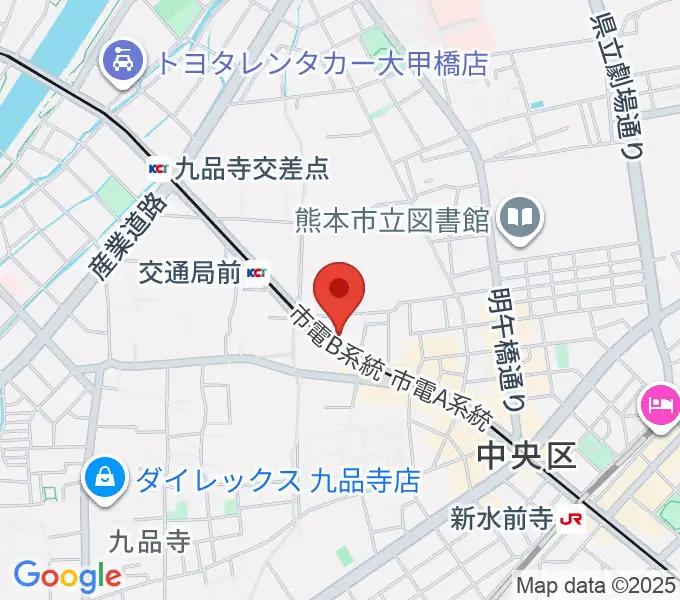 セブンカラーズアーティスト熊本校の地図