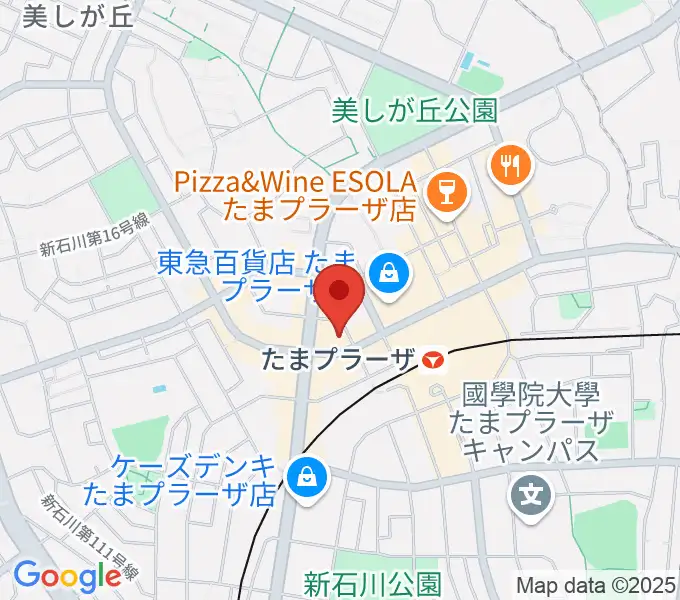 音教楽器店の地図