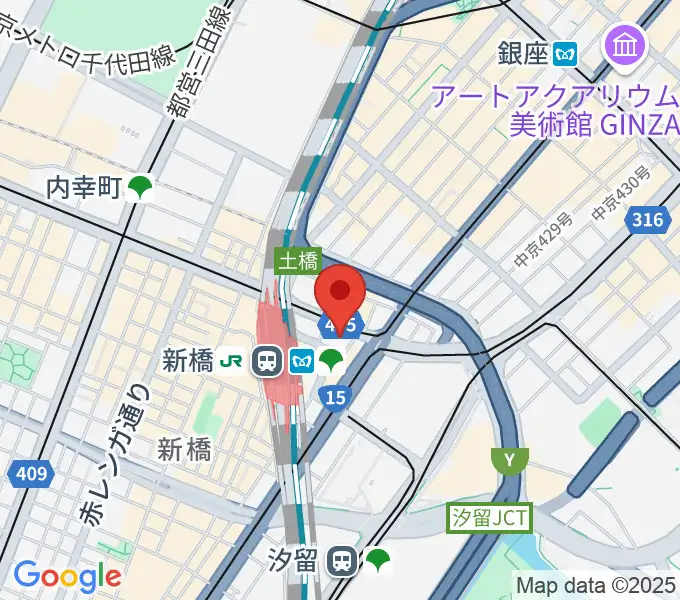 ミュージックアベニュー銀座アネックスの地図