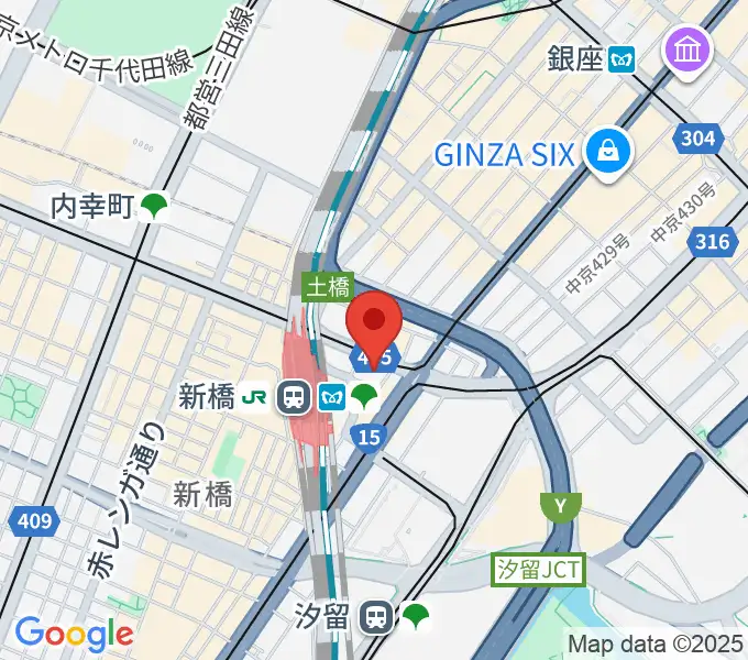 ミュージックアベニュー銀座アネックスの地図
