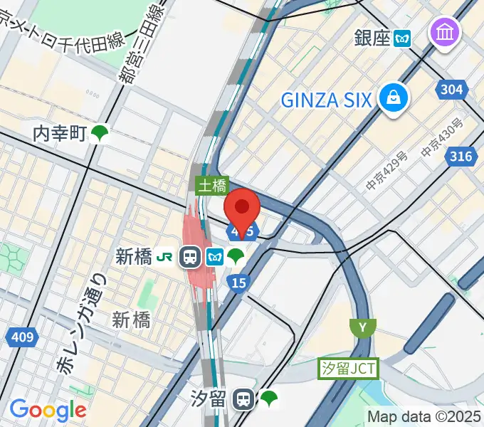ミュージックアベニュー銀座アネックスの地図