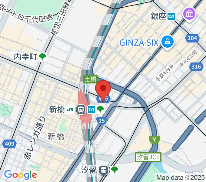 ミュージックアベニュー銀座アネックスの地図