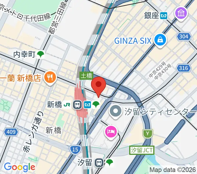 ミュージックアベニュー銀座アネックスの地図