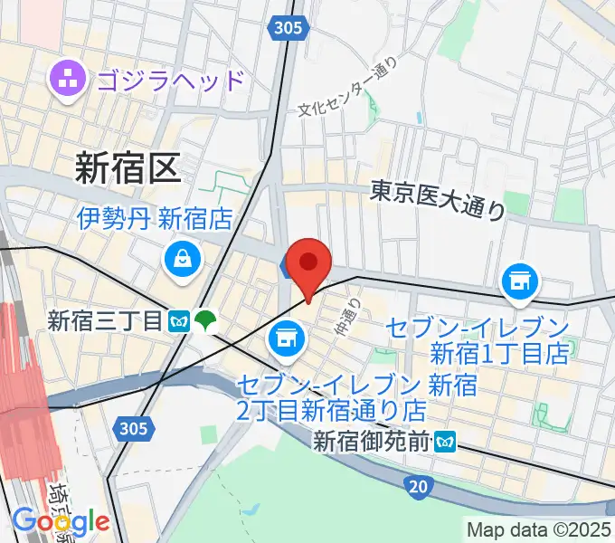 ミュージックアベニュー新宿クラッセの地図