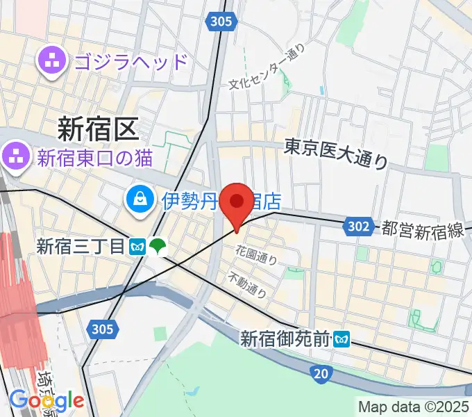 ミュージックアベニュー新宿クラッセの地図