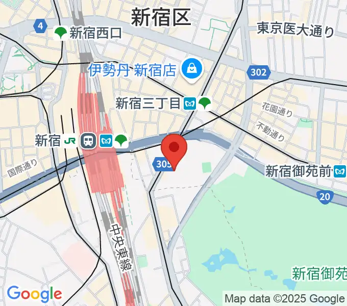 ミュージックアベニュー新宿リフラ・プラスの地図
