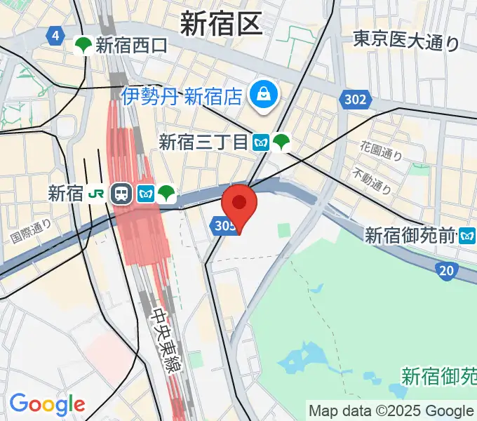ミュージックアベニュー新宿リフラ・プラスの地図