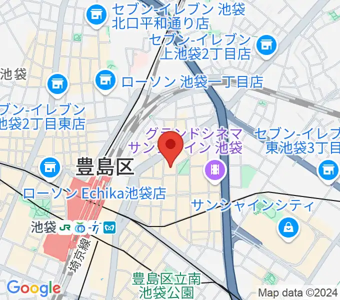 ミュージックアベニュー池袋 ヤマハミュージックの地図