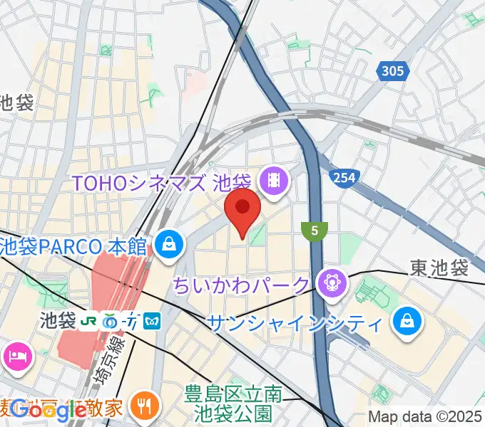 ミュージックアベニュー池袋 ヤマハミュージックの地図