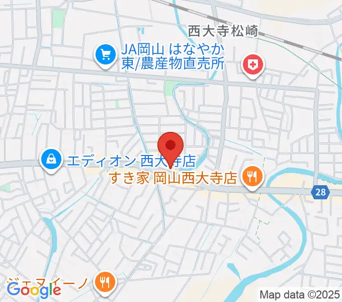 こだま楽器の地図