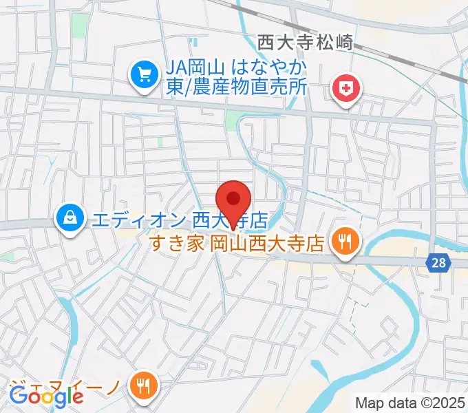 こだま楽器の地図