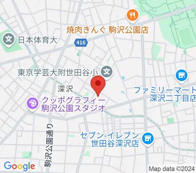 アライブレコーディングスタジオの地図