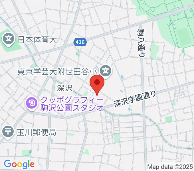 アライブレコーディングスタジオの地図