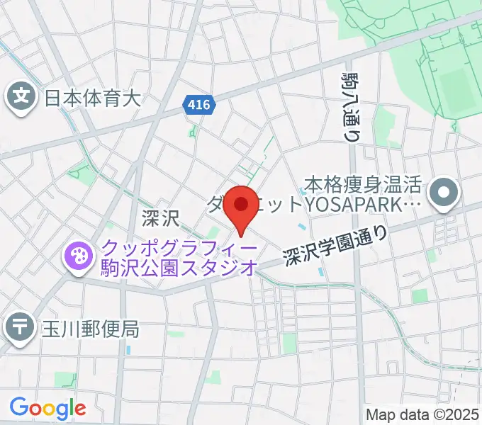 アライブレコーディングスタジオの地図