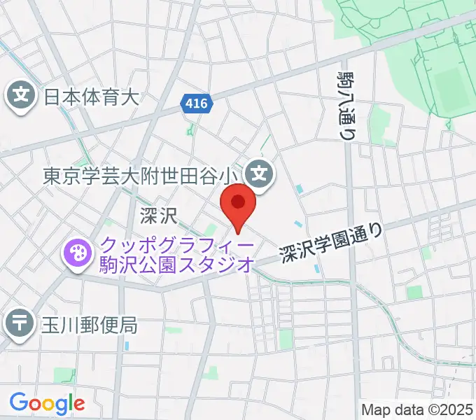 アライブレコーディングスタジオの地図