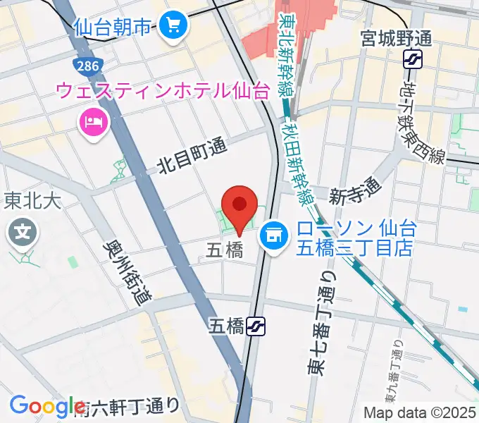 STUDIO B/2 五橋店の地図