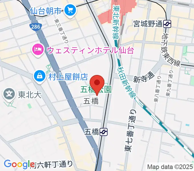STUDIO B/2 五橋店の地図