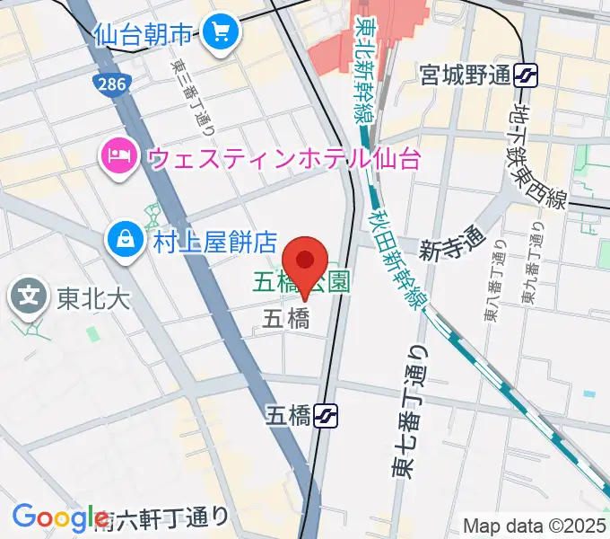 STUDIO B/2 五橋店の地図