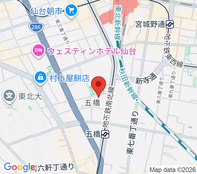 STUDIO B/2 五橋店の地図