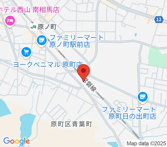 南相馬BACK BEAT サウンドファクトリースタジオの地図