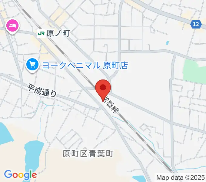 南相馬BACK BEAT サウンドファクトリースタジオの地図