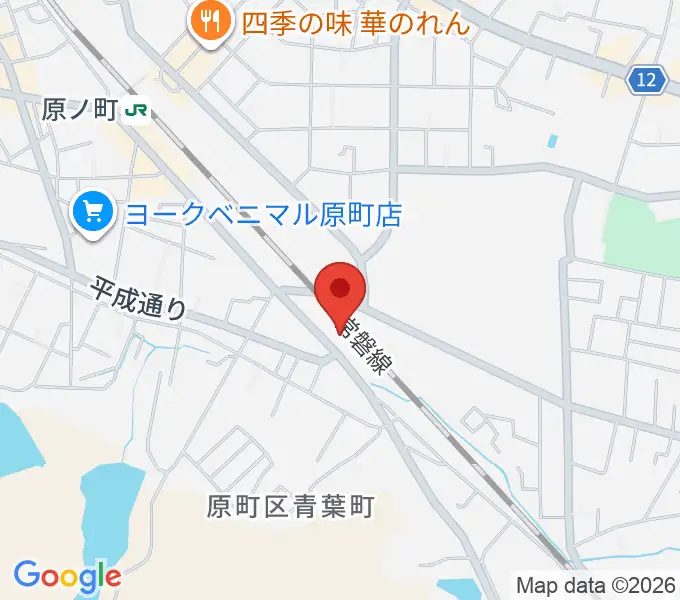 南相馬BACK BEAT サウンドファクトリースタジオの地図